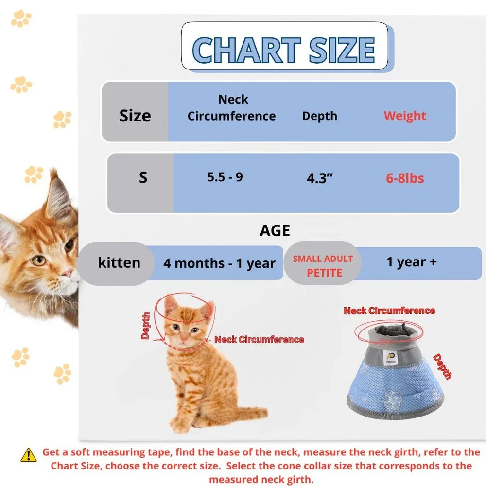 Soft Cat Cone Collar, for Small Kittens Young Cats, E Collar for Cats, cat cone